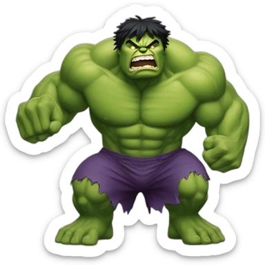 Hulk faisant le bête sticker