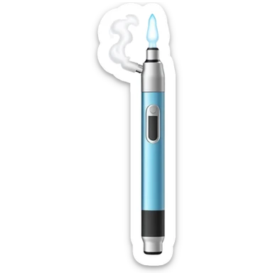 sleek vape pen emitting a small puff of vapor sticker