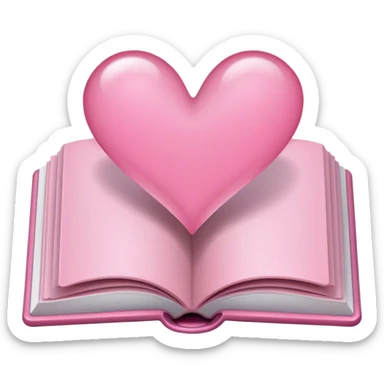Romance book light pink  sticker