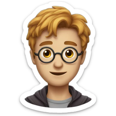 A planet with the face of Harry Potter. sticker