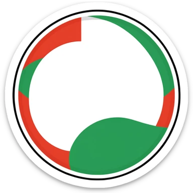 Italy flag in a circular shape sticker