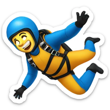 skydiver in freefall sticker