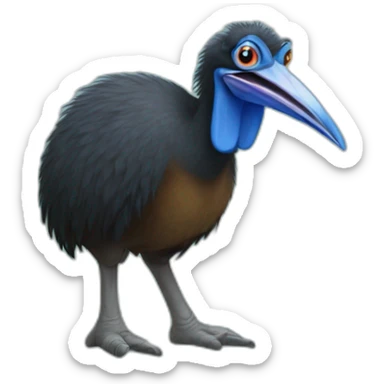 cute cassowary sticker