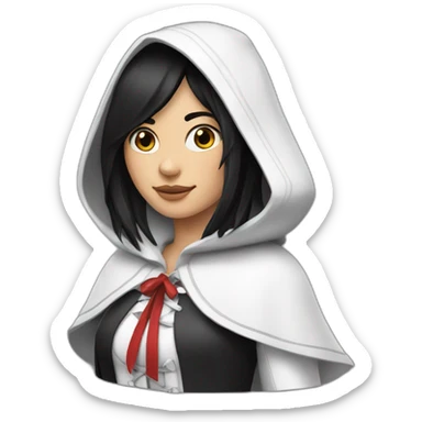 red-ridding-hood-long-straight-black-hair-with-white-streak-hair sticker