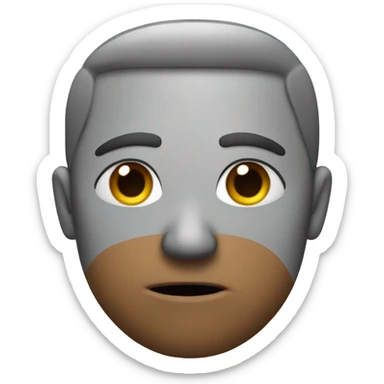 Create an emoji that is pouting to the side but is not smiling sticker