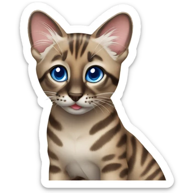 Mink bengal with Blue eyes   sticker