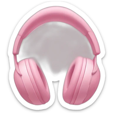 soft pink headphones  sticker