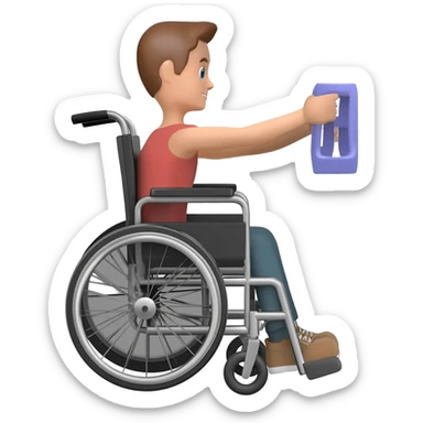 weelchair training sticker