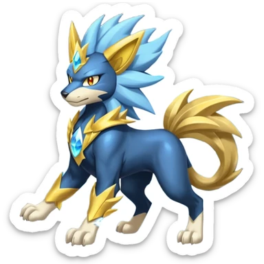 Luxray-Manectric-Solgaleo-fusion sticker
