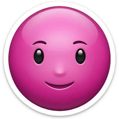 magenta color sphere,Negative : Emoji. sticker