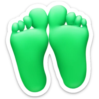 Stinky feet wit green vapours sticker