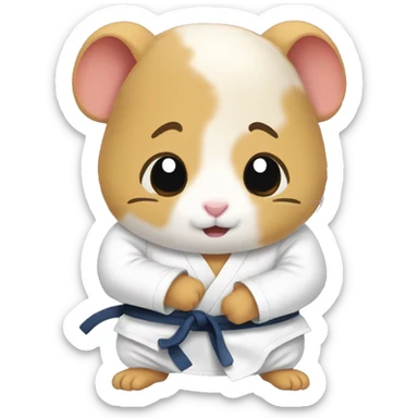 Judo of two hamsters sticker