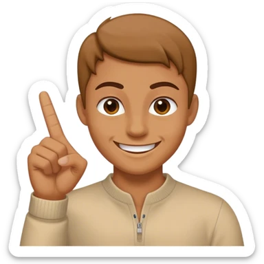 Smile flipping off sticker