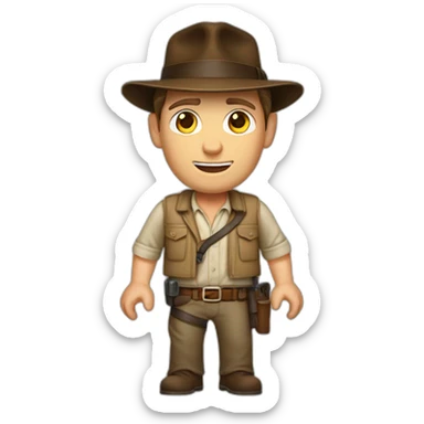 Harrison Ford as Indiana Jones. No patterns sticker