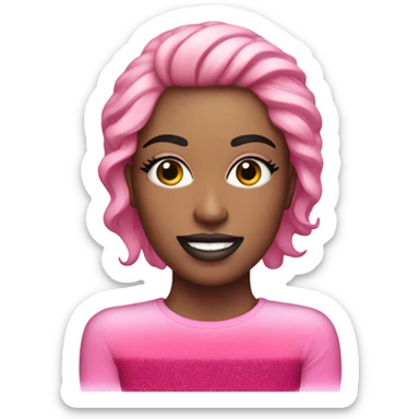 Pink ombre blender with glitter  sticker