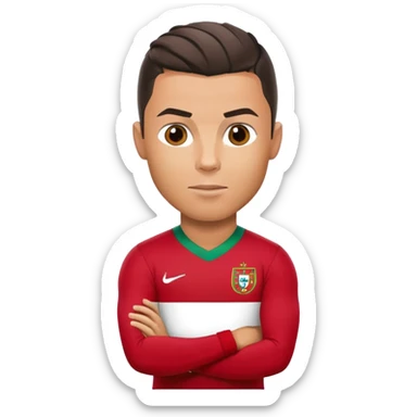 Cristiano Ronaldo soccer player with Portugal jersey sticker