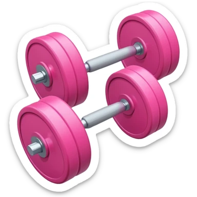 Pink work out weights sticker