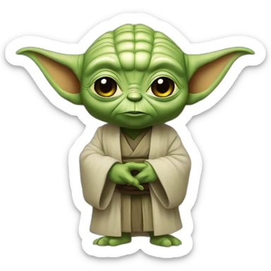 yoda paz y amor sticker