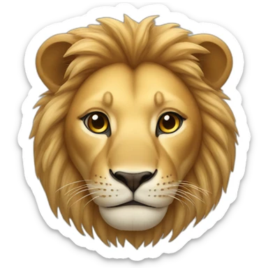 female lion face sticker