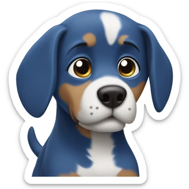blue and cute dog. It has to be similar than Bluey sticker