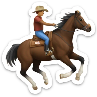 Horse barrel racing  sticker