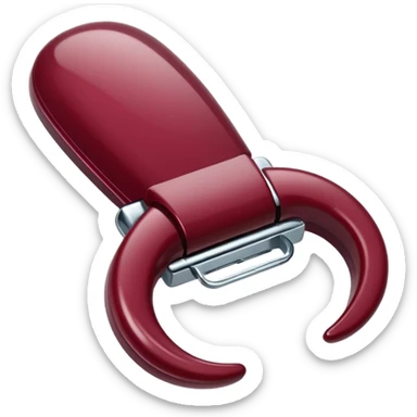 burgundy claw clip sticker