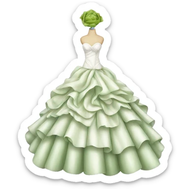 wedding gown cabbage sticker