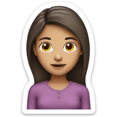 Girls brunette  sticker