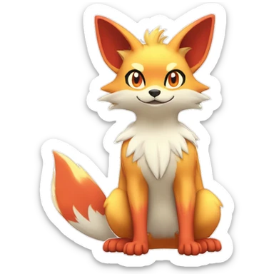  Fennekin-Quilava—Litten-Fakemon Full body sticker