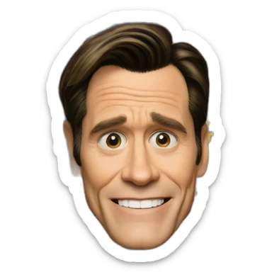 jim carrey inside television sticker