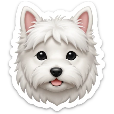 Tiny westie dog sticker