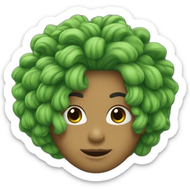 hair nug green sticker