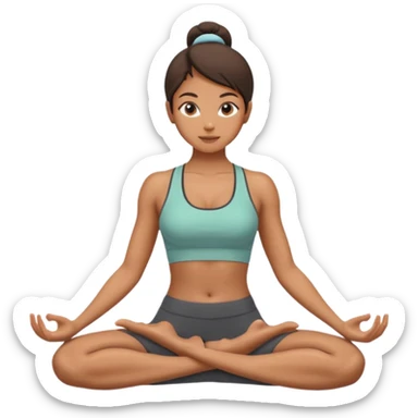 yoga girl abs sticker