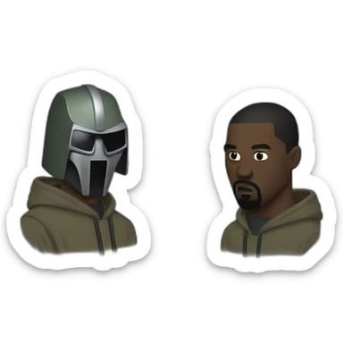 Kanye west x MF doom sticker