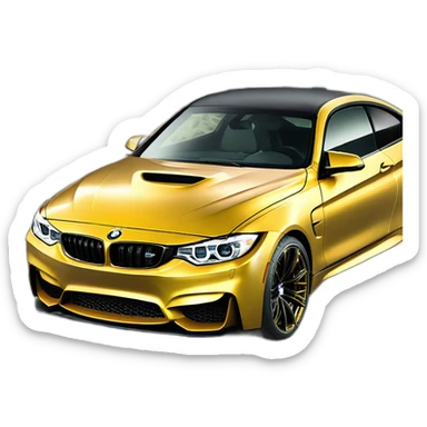 BMW M4 in background money sticker