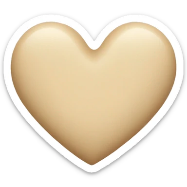 beige heart sticker
