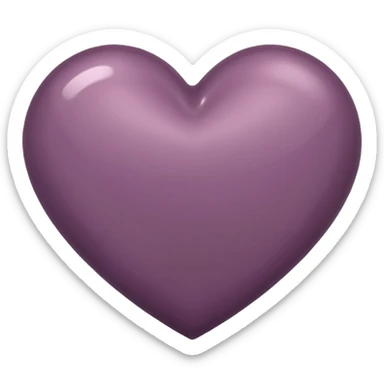 Dark mauve heart sticker