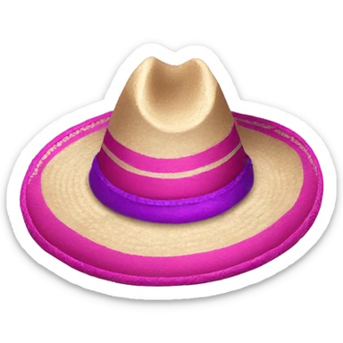 Realistic pink and purple sombrero  sticker