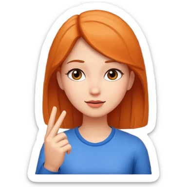 girl talking to a brick wall sticker