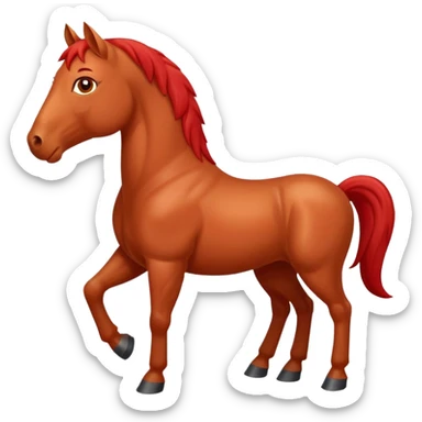 red horse 2026 year funny sticker