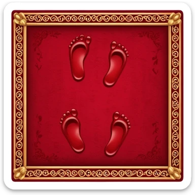 Footprints blood on carpet make sure it is in royal room  sticker
