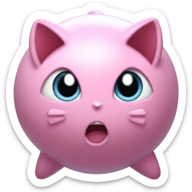 Jigglypuff punching bag sticker