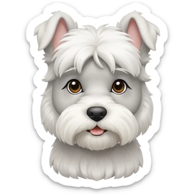 schnauzerwhite mini schnauzer sticker