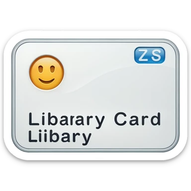 Library card
 sticker