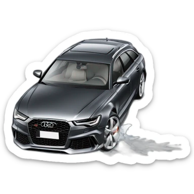 Audi RS6 300kmh Crash sticker