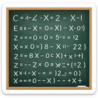math formula on a chalkboard sticker