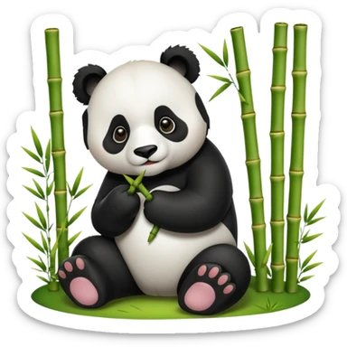 Panda in a zoo sticker