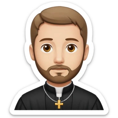 Sacerdote con un poco de barba sticker