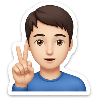 Apaixonado mostrando dedo  sticker