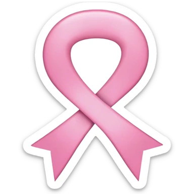 Pink cancer ribbon sticker